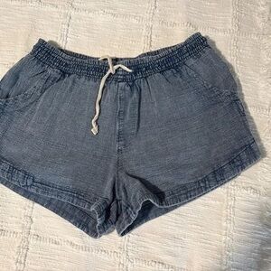 High Waist Denim Blue Women's Shorts
